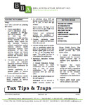 Tax Tips & Traps